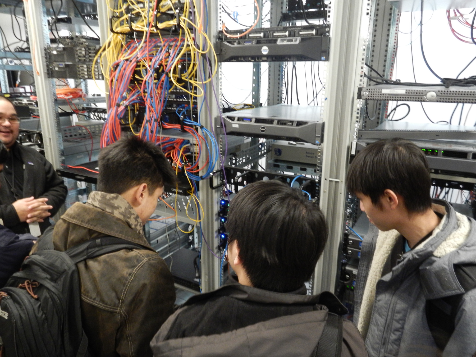 students Taking a look at the servers that power the Field Museum's operations