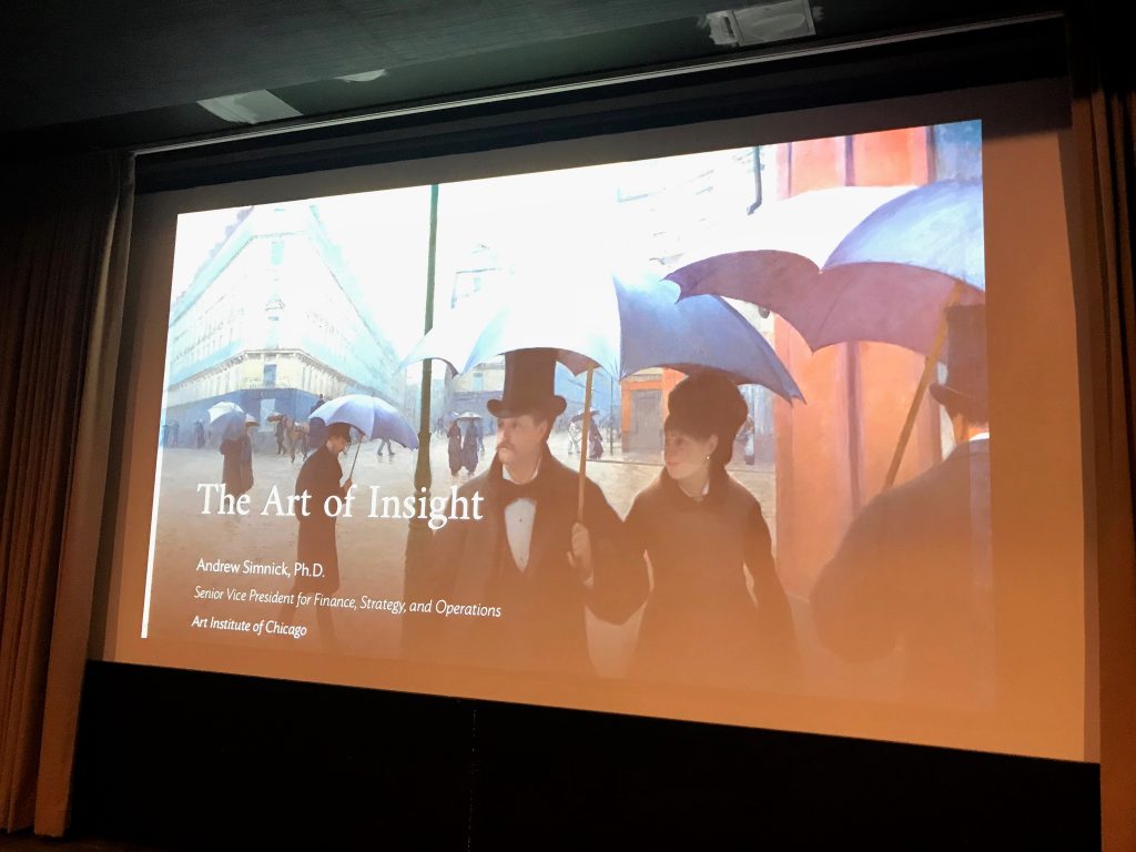 slide on screen with painting as background