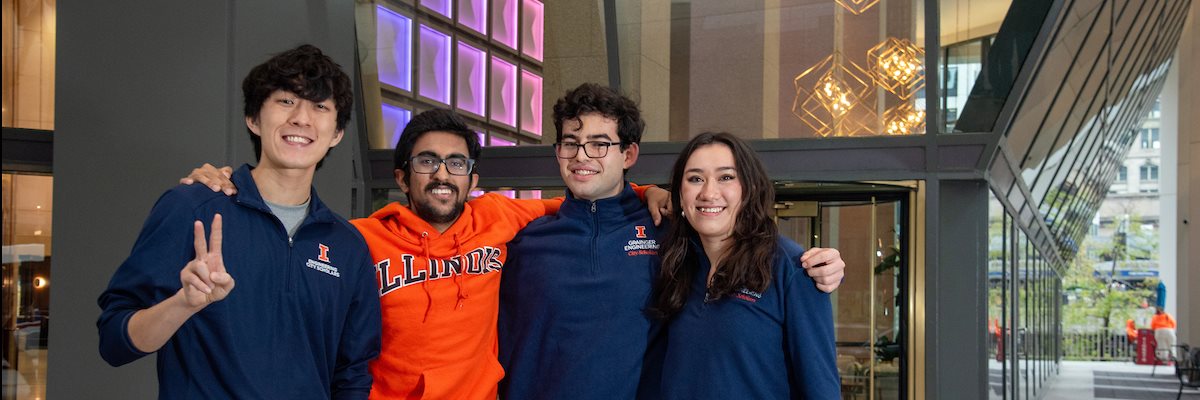 City scholars interns at the Discovery Partners Institute in Chicago.